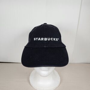 Starbucks Embroidered Logo Dad Hat Black Adjustable Baseball Cap employee